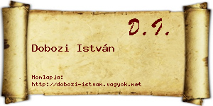 Dobozi István névjegykártya