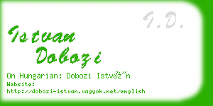 istvan dobozi business card